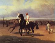 Alfred Dedreux Oil undated before the race oil painting reproduction